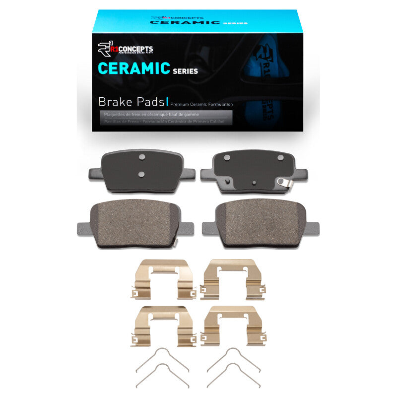 R1 Concepts R1 16-24 Buick Enclave Rear Ceramic Brake Pads & Hardware Kit