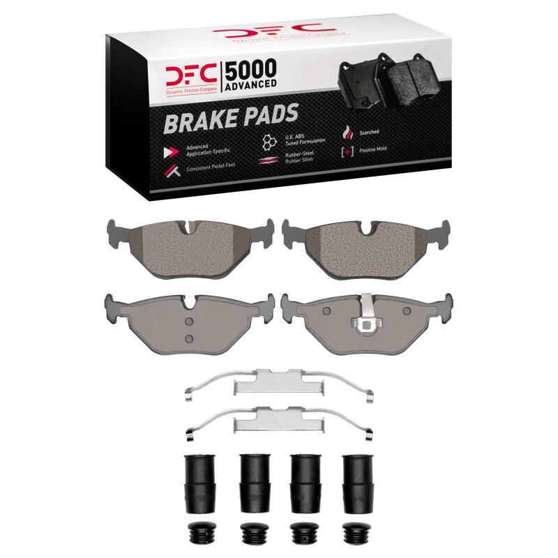 DFC 91-08 BMW 318ti Rear 5000 Advanced Low Metallic Brake Pads and Hardware Kit