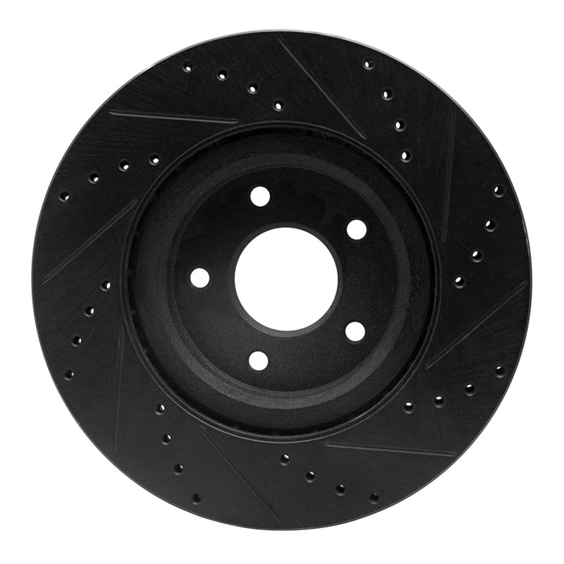 R1 Concepts R1 14-19 Nissan X-Trail (Mexico) Front Left Drilled & Slotted Black Brake Rotor