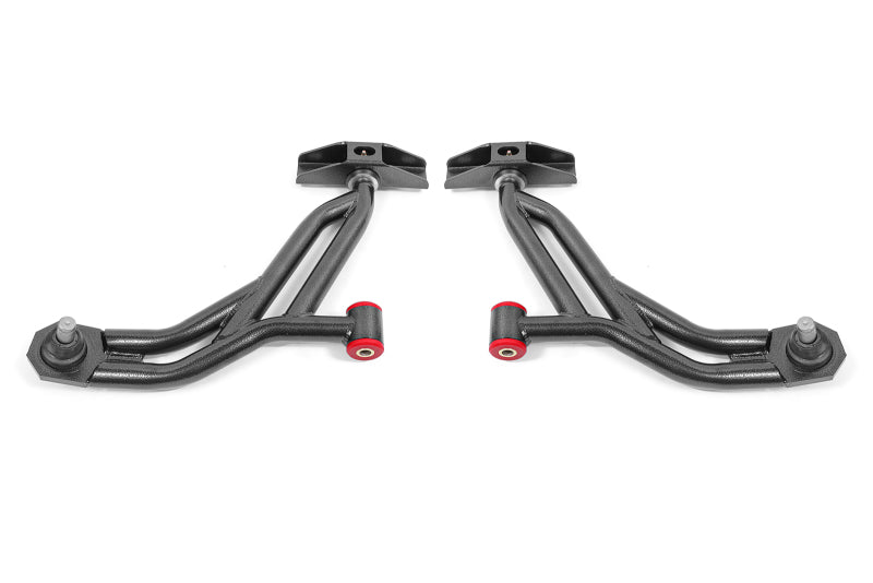 BMR Suspension BMR 10-14 Ford Mustang / Shelby GT500 Non-Adj. Lower A-Arms (Poly/Delrin) - Black Hammertone
