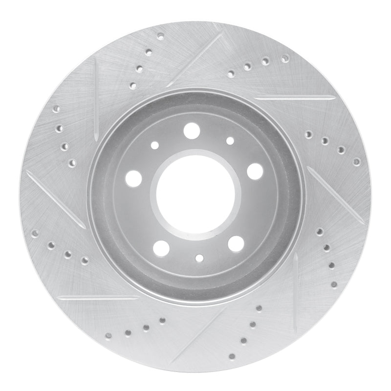 R1 Concepts R1 03-08 Cadillac SEVILLE Front Right Drilled & Slotted Silver Brake Rotor