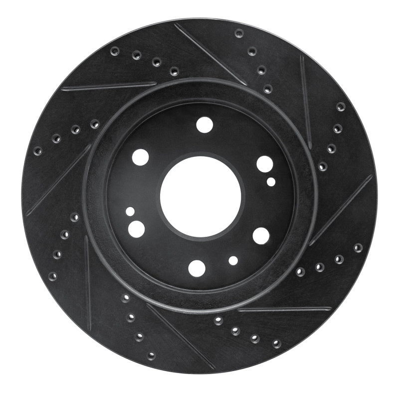 R1 Concepts R1 09-20 Chevrolet TAHOE Front Left Drilled & Slotted Black Brake Rotor