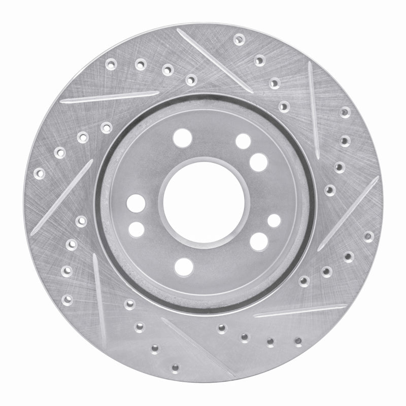 R1 Concepts R1 84-95 Mercedes-Benz 260E Front Left Drilled & Slotted Silver Brake Rotor