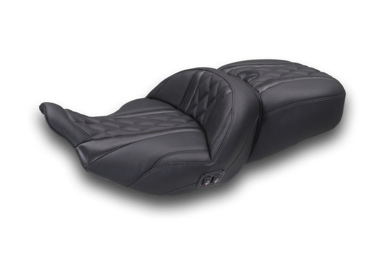 Mustang Motorcycle Mustang 2023-2025 Harley CVO Road Glide (ST) Heated Standard Reach One-Piece, 2 UP Seat Black