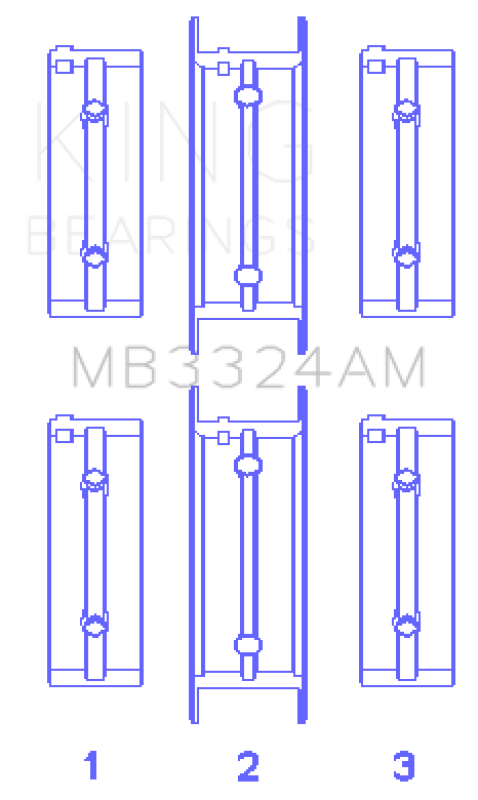 King Engine Bearings Subaru 1800Cc 1980 On (Size +0.50mm) Main Bearing Set