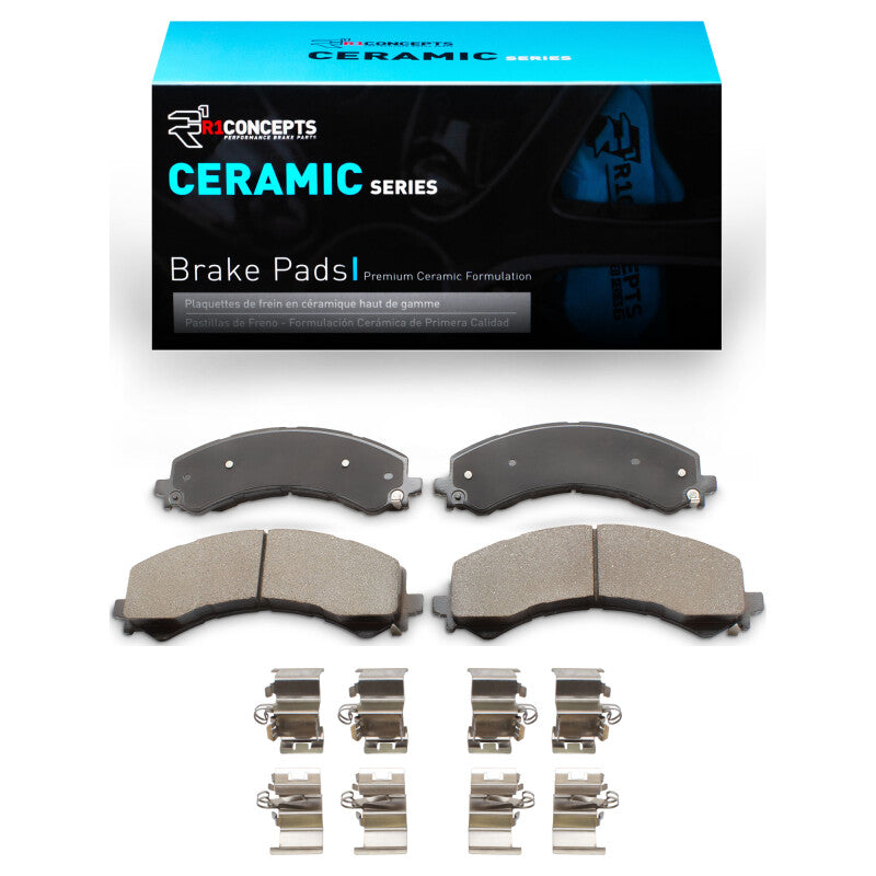 R1 Concepts R1 21-25 Chevrolet Express 3500 Rear Ceramic Pads & Hardware Kit
