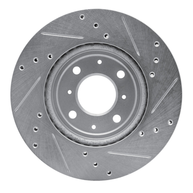 R1 Concepts R1 15-20 Honda Fit (Mexico) Front Left Drilled & Slotted Silver Brake Rotor