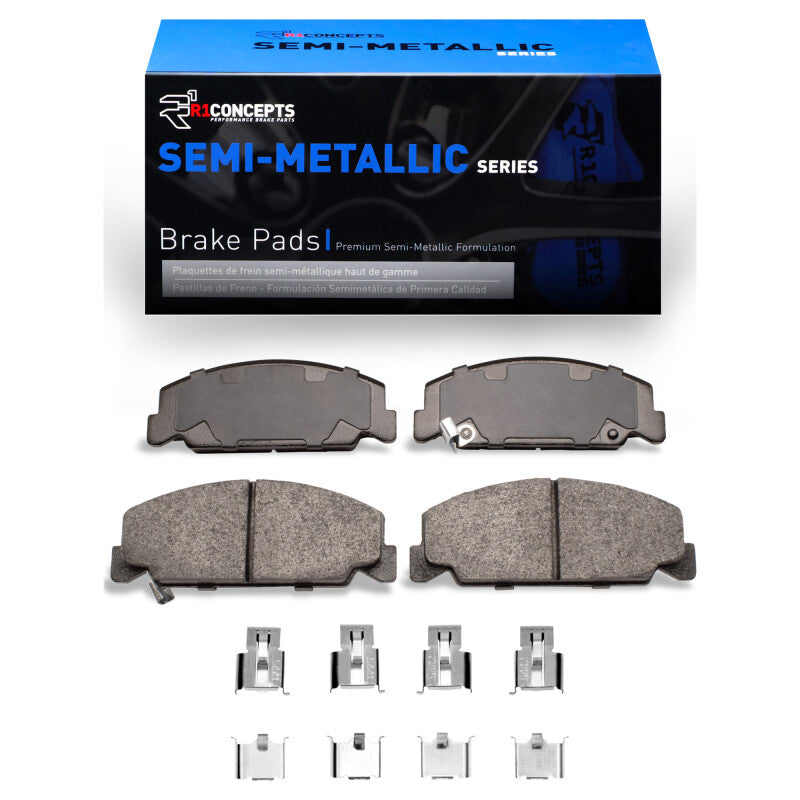 R1 Concepts R1 1984-2000 Honda Accord Hatchback Front R1 Semi Met Pads & Hardware Kit