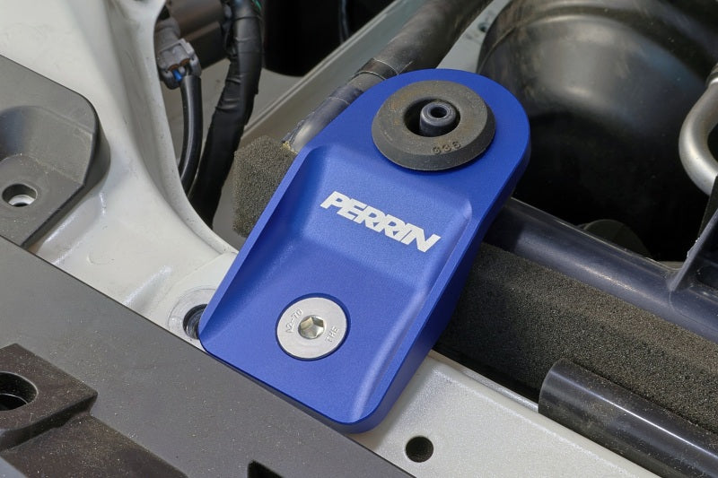 Perrin Performance PERRIN 08-14 Subaru WRX/STI / 08-11 Impreza / 08-10 Outback Upper Radiator Bracket Set - Blue