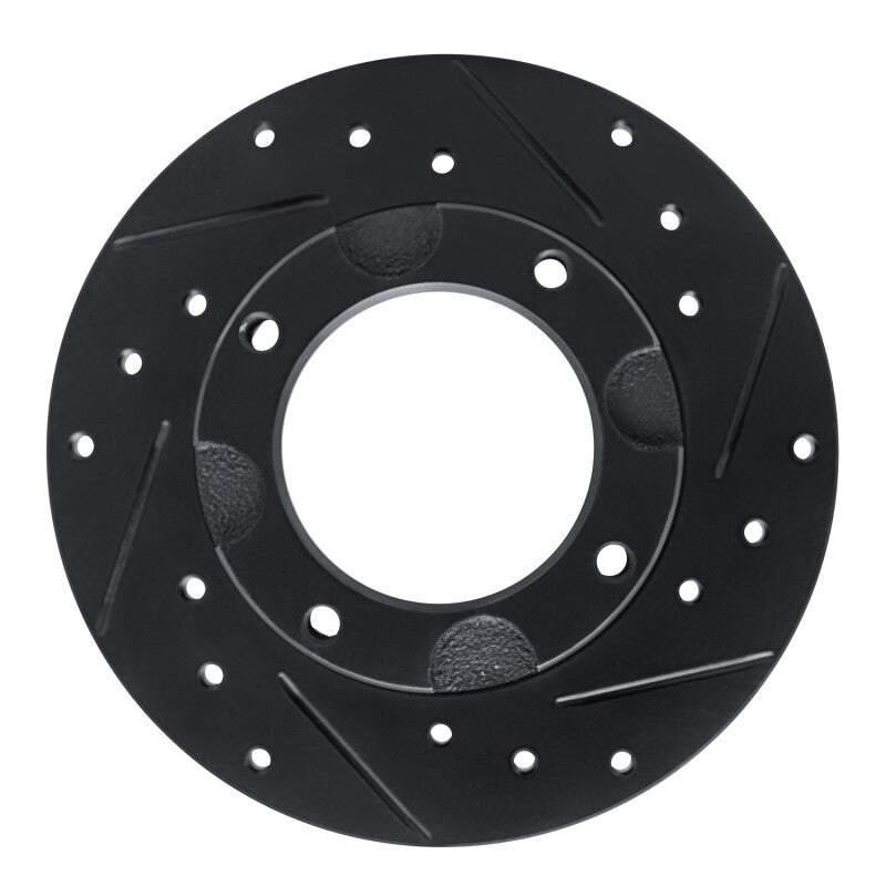 R1 Concepts R1 76-81 Honda Accord Hatchback Front Right Drilled & Slotted Black Brake Rotor