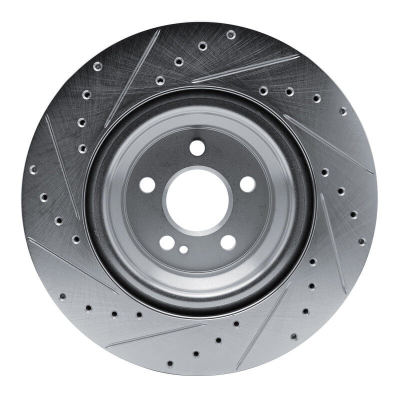 R1 Concepts R1 20-26 Mercedes-Benz GLS450 Rear Right Drilled & Slotted Silver Brake Rotor