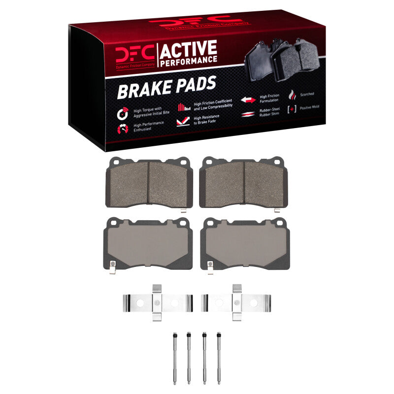 DFC 03-15 Mitsubishi Lancer Front Active Performance Pads and Hardware Kit