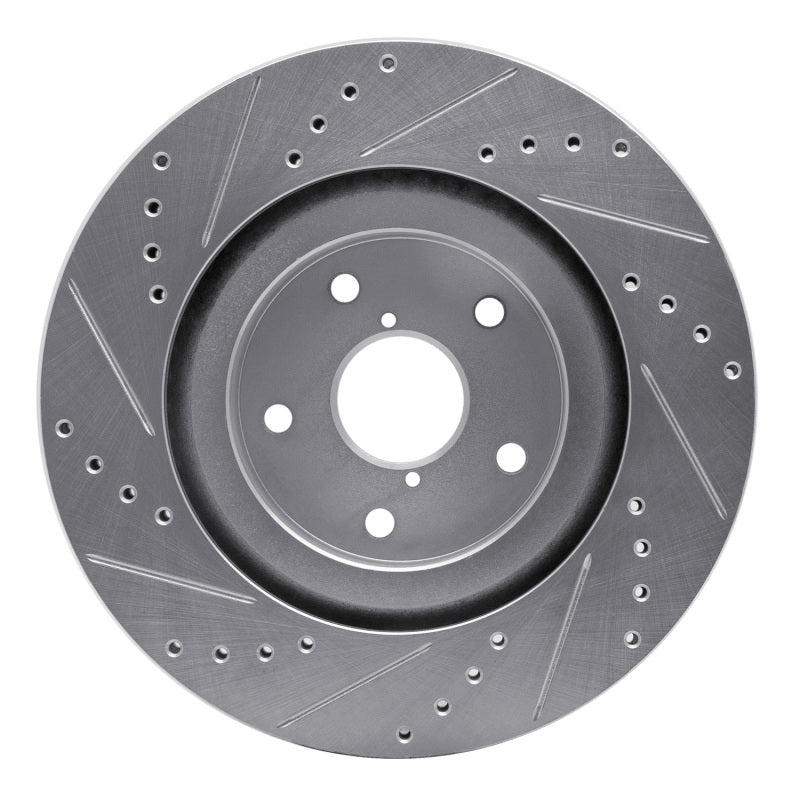 R1 Concepts R1 19-24 Subaru Forester Front Right Drilled & Slotted Silver Brake Rotor