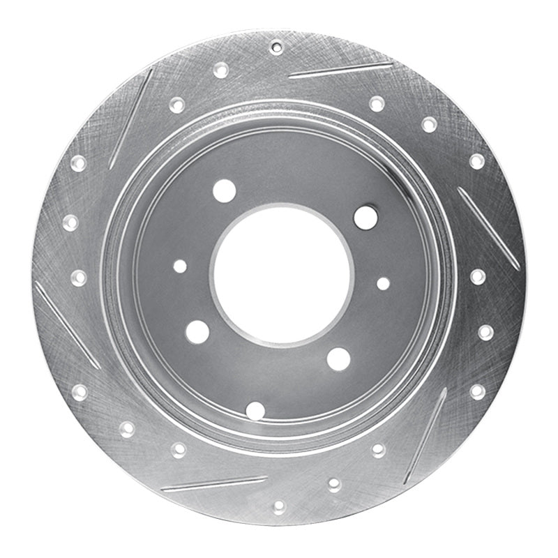 R1 Concepts R1 99-06 Hyundai SONATA Rear Right Drilled & Slotted Silver Brake Rotor