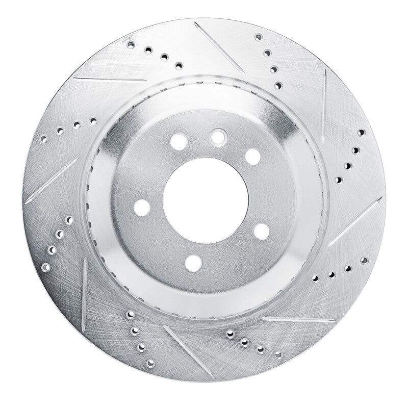 R1 Concepts R1 20-24 Land Rover Defender 130 Rear Right Drilled & Slotted Silver Brake Rotor