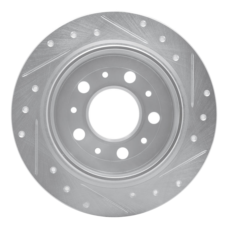 R1 Concepts R1 95-97 Volvo 960 Rear Left Drilled & Slotted Silver Brake Rotor