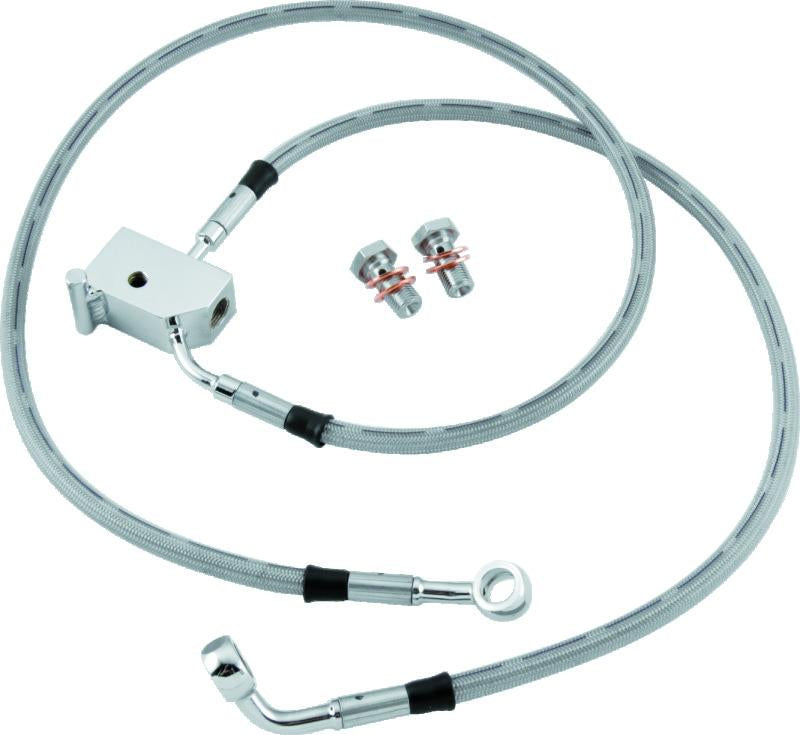 TwinPower Twin Power L87-99 FXST Models Stainless Steel Dot Brake Line Kit Rear Stock Length