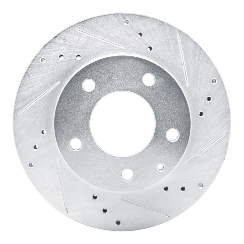R1 Concepts R1 92-93 Mazda MPV Front Right Drilled & Slotted Silver Brake Rotor