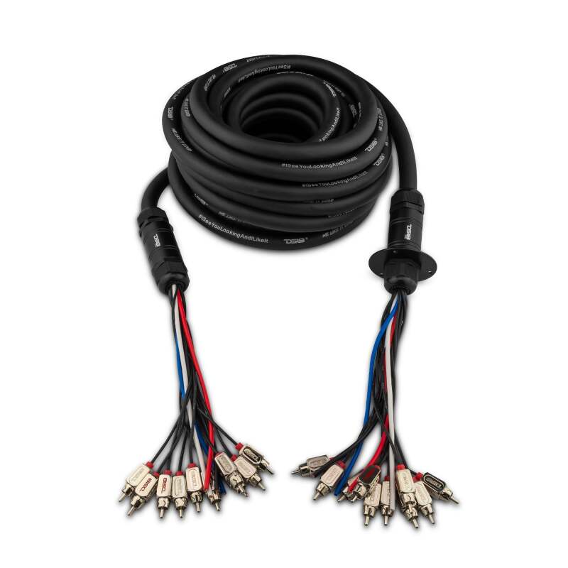 DS18 Medusa Wire Pack 10 Channel RCA 4 x 12GA OFC Power Wire 50-Feet