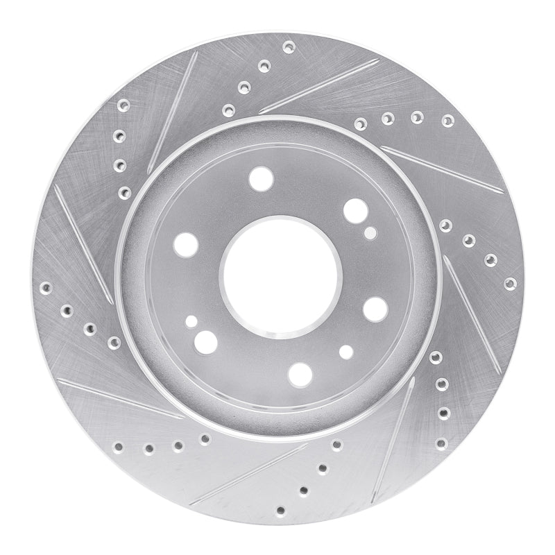 R1 Concepts R1 09-20 Chevrolet TAHOE Front Right Drilled & Slotted Silver Brake Rotor