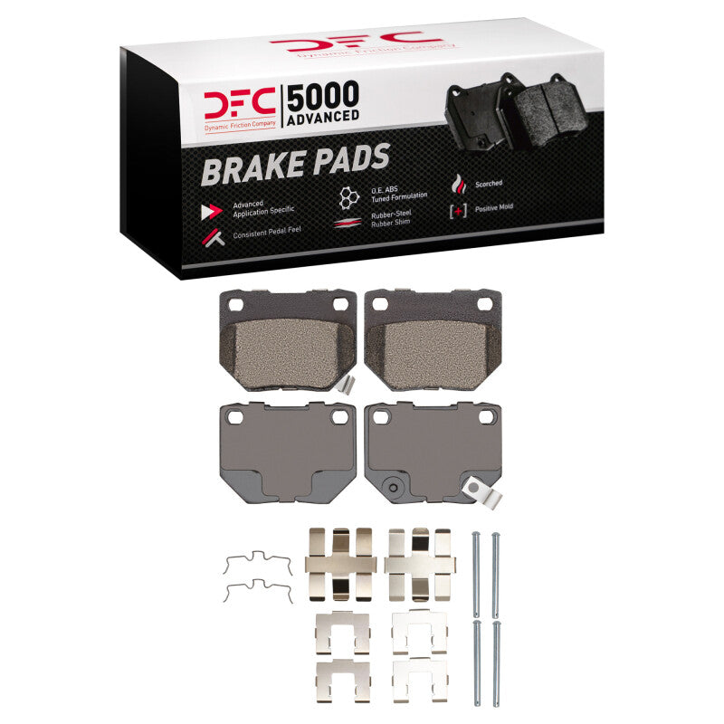 DFC 06-07 Subaru Impreza Rear 5000 Advanced Semi Metallic Brake Pads and Hardware Kit