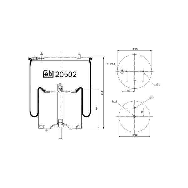 FEBI FE20502 Air Suspension Bellow