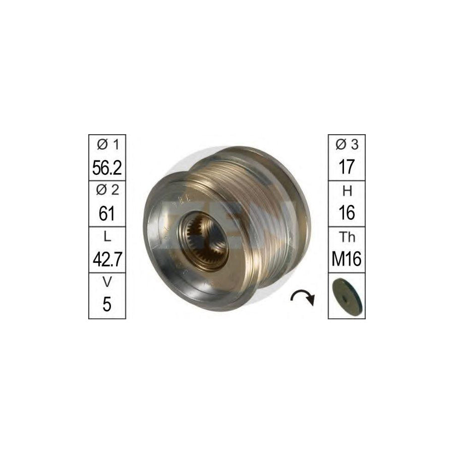 Era 219016 Alternator Freewheel Clutch