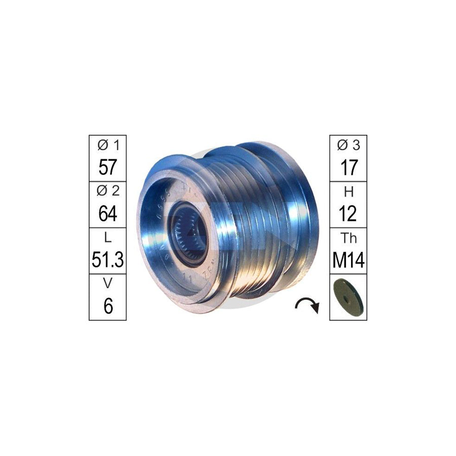 Era ZN5559 Alternator Freewheel Clutch For Chrysler Voyager Iv (Rg, Rs)