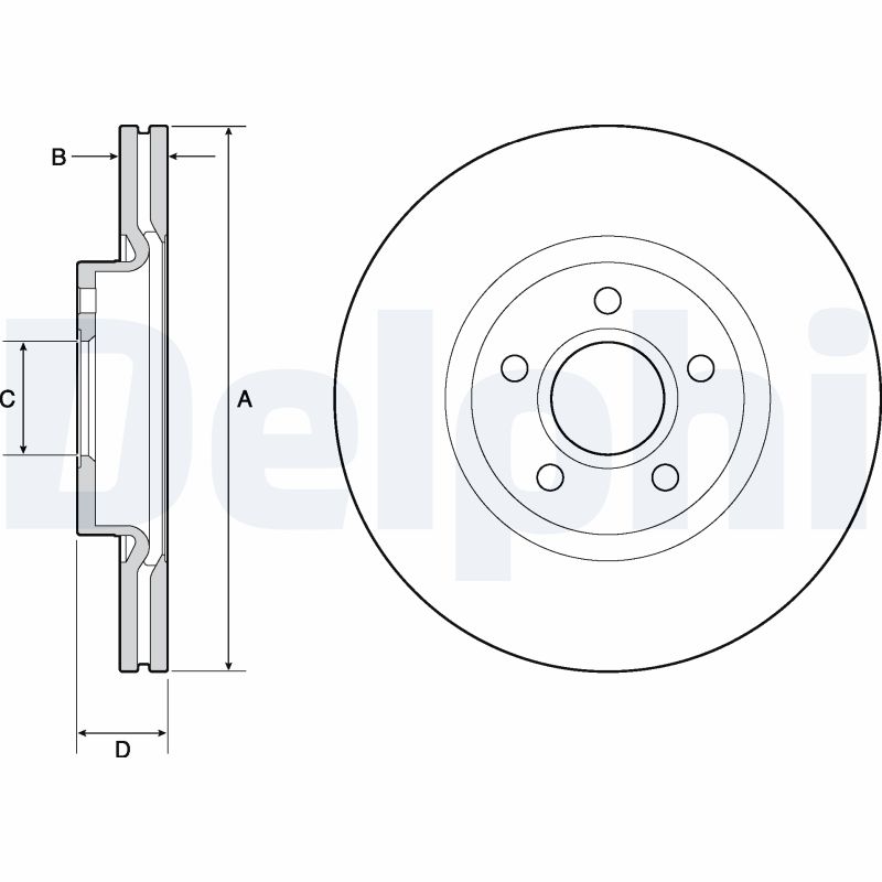 DELPHI BG4676C Brake Disc .