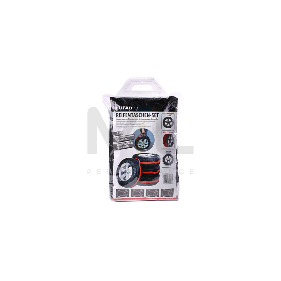 EUFAB 30586 Tyre bags Black/Red, Wheel Diameter: 15-19 Inch
