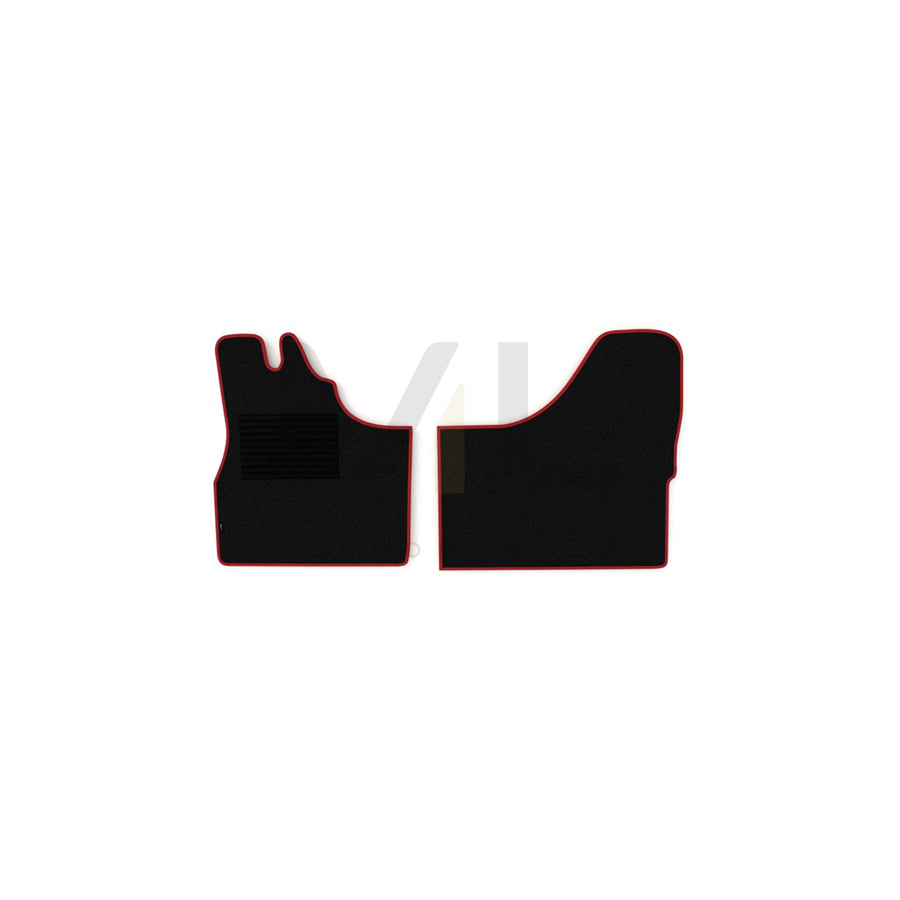 F-CORE NT03 RED Floor mat set Textile, Front, Quantity: 2, Black