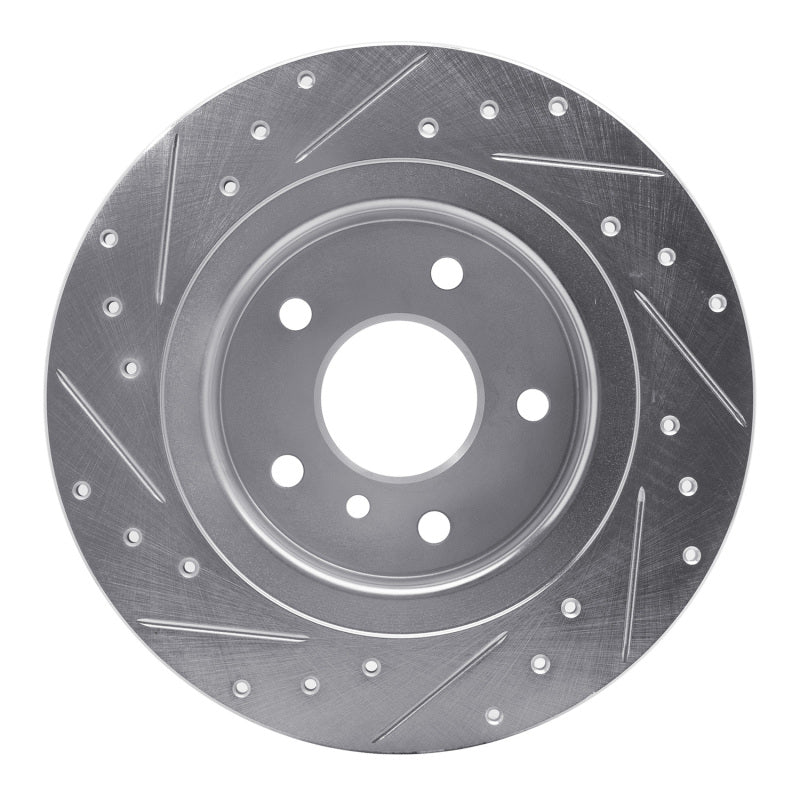 R1 Concepts R1 94-04 Land Rover Range Rover Rear Right Drilled & Slotted Silver Brake Rotor