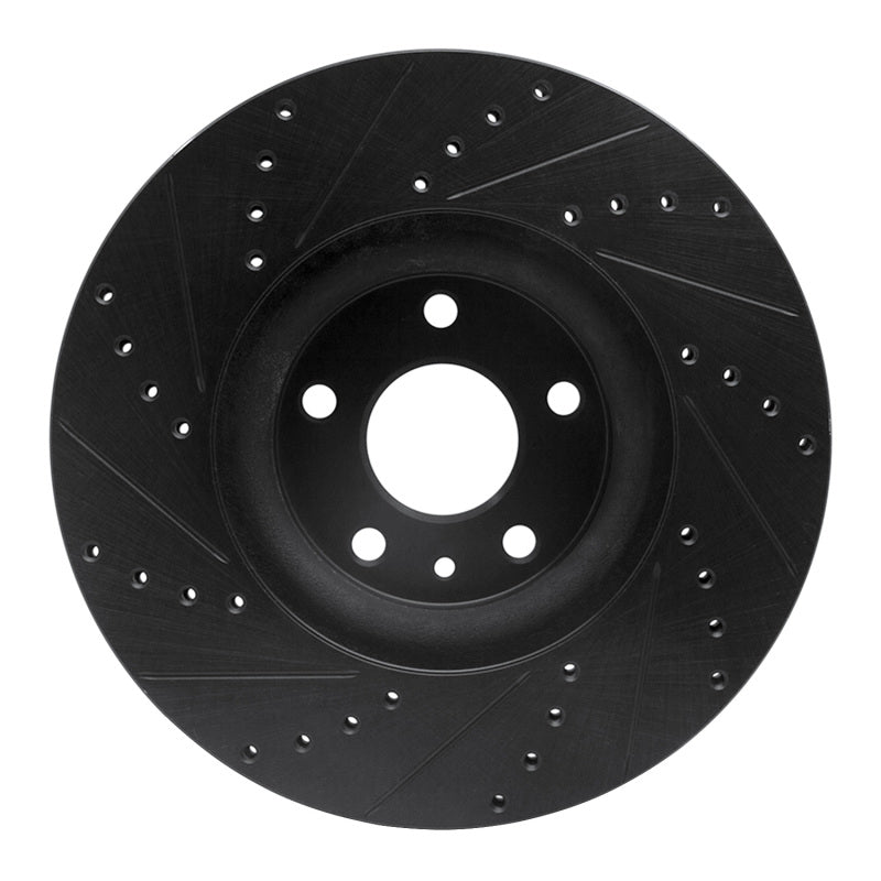 R1 Concepts R1 13-20 Ford Fusion Front Right Drilled & Slotted Black Brake Rotor