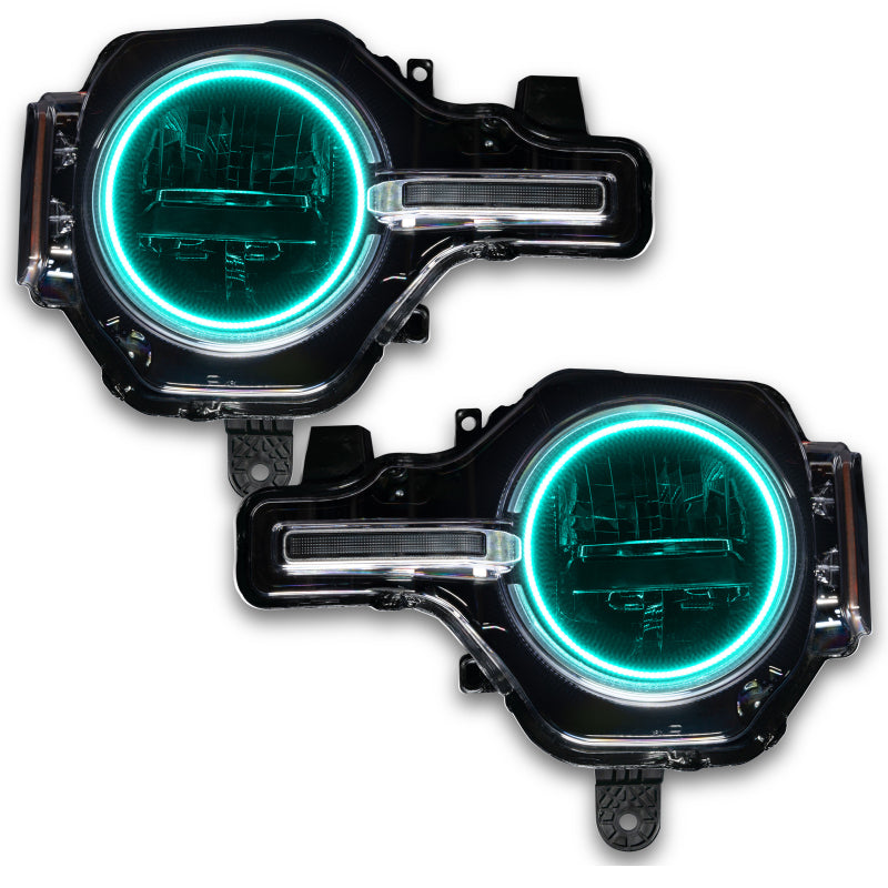 ORACLE Lighting Oracle 2021 Ford Bronco Base Headlight LED Halo Kit - ColorSHIFT - w/ BC1 Controller