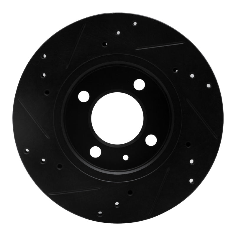 R1 Concepts R1 09-17 Volkswagen SAVEIRO (Mexico) Front Right Drilled & Slotted Black Brake Rotor