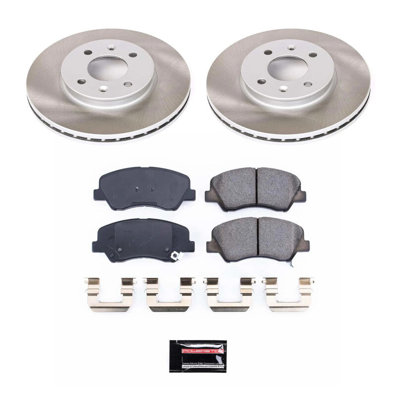 PowerStop Power Stop 12-17 Kia Rio Front Semi-Coated Rotor Kit