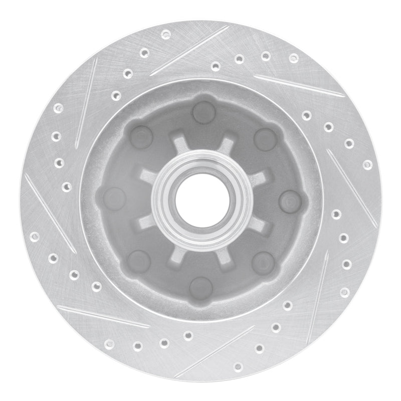 R1 Concepts R1 71-95 Chevrolet G30 Front Right Drilled & Slotted Silver Brake Rotor