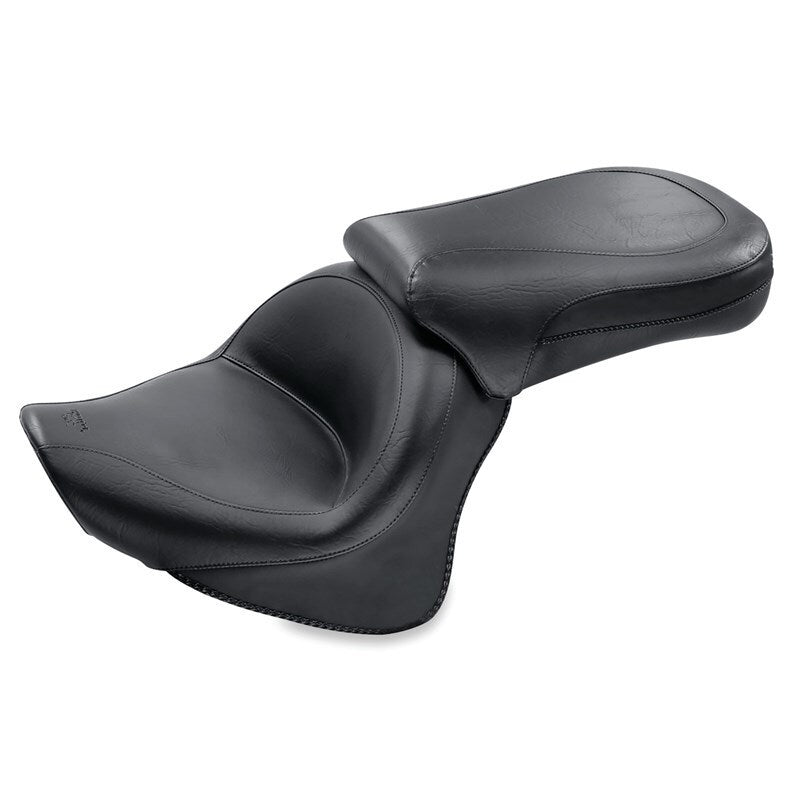 Mustang Motorcycle Mustang 98-10 Yamaha V-Star 650 Classic,02-10 V-Star 650 Silverado Touring 2PC Seat - Black