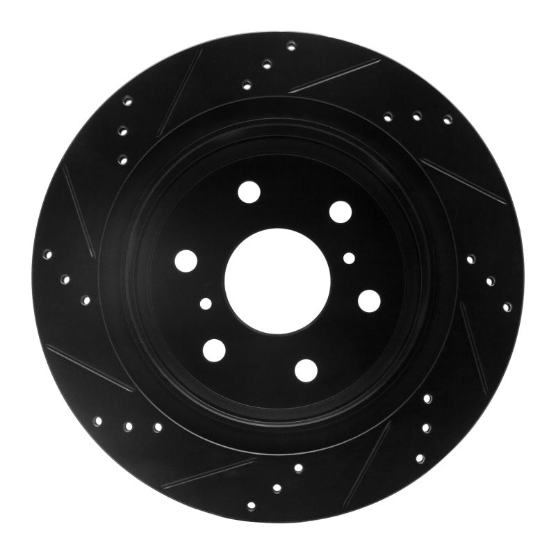 DFC 07-20 Cadillac Escalade ESV Rear Right Drilled & Slotted Black Brake Rotor
