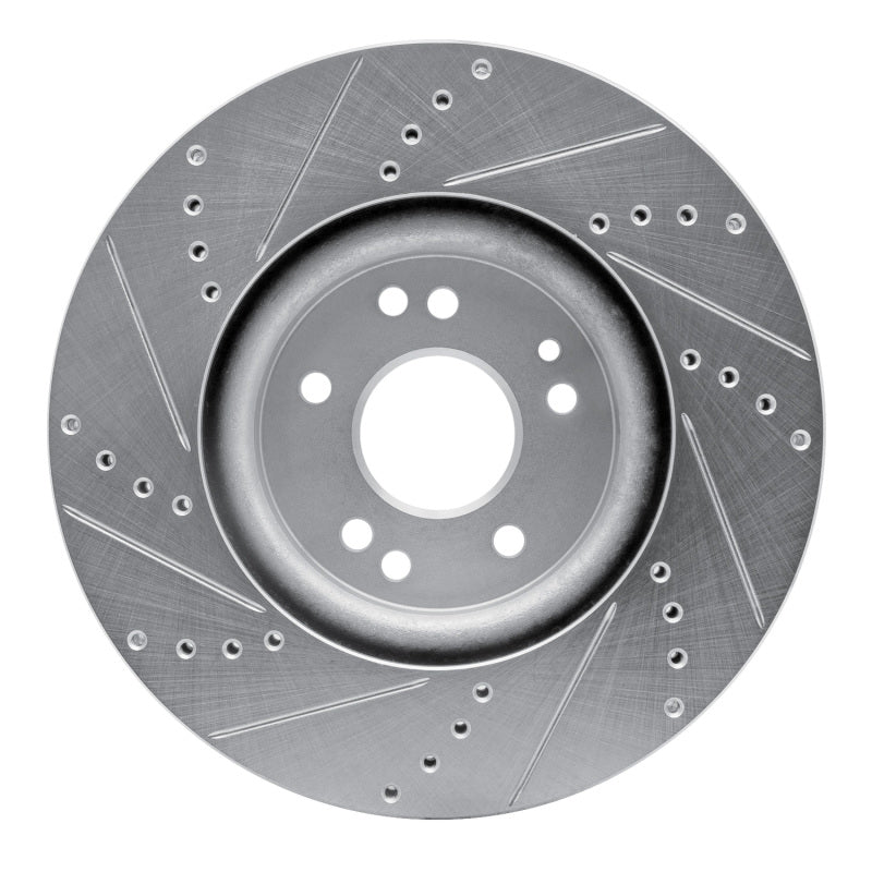 R1 Concepts R1 94-02 Mercedes-Benz SL600 Left Front Drilled & Slotted Silver Brake Rotor