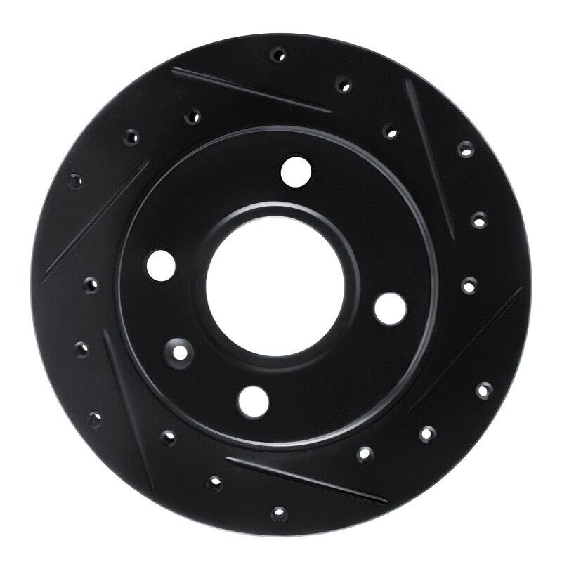 R1 Concepts R1 96-15 Ford Fiesta (Mexico) Front Right Drilled & Slotted Black Brake Rotor