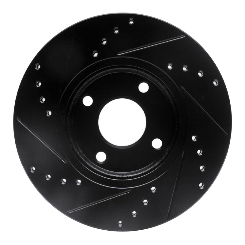R1 Concepts R1 14-23 Ford Fiesta (USA/Canada) Front Right Drilled & Slotted Black Brake Rotor