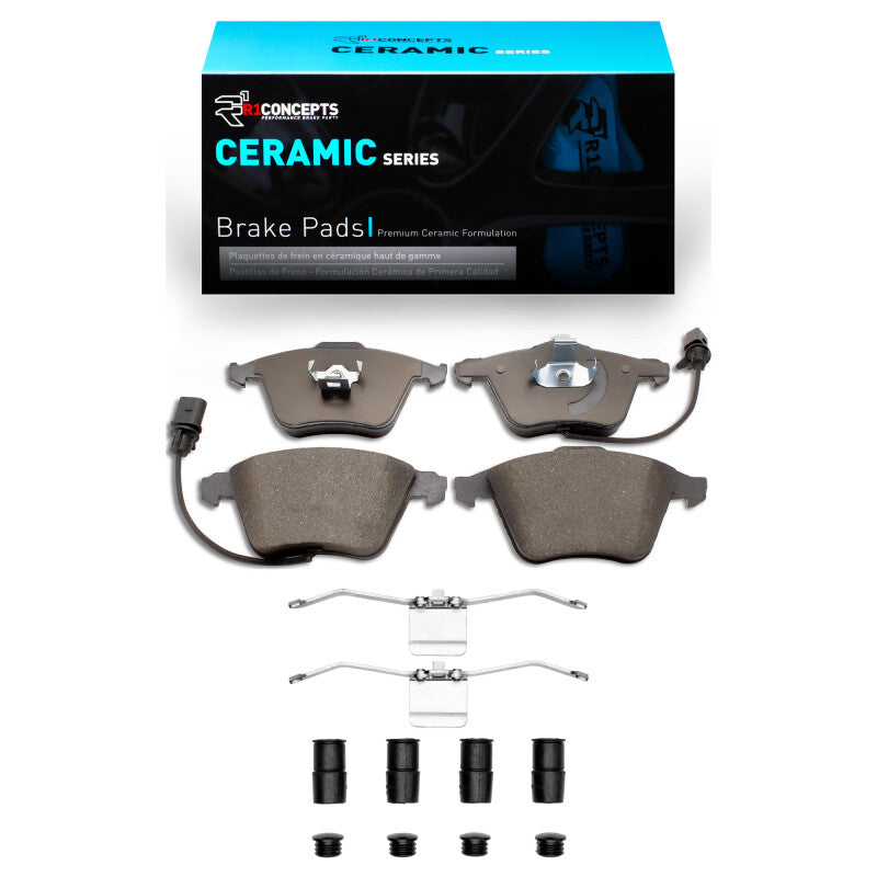 R1 Concepts R1 2000-2011 Audi A4 (USA/Canada) Front R1 Ceramic Pads & Hardware Kit