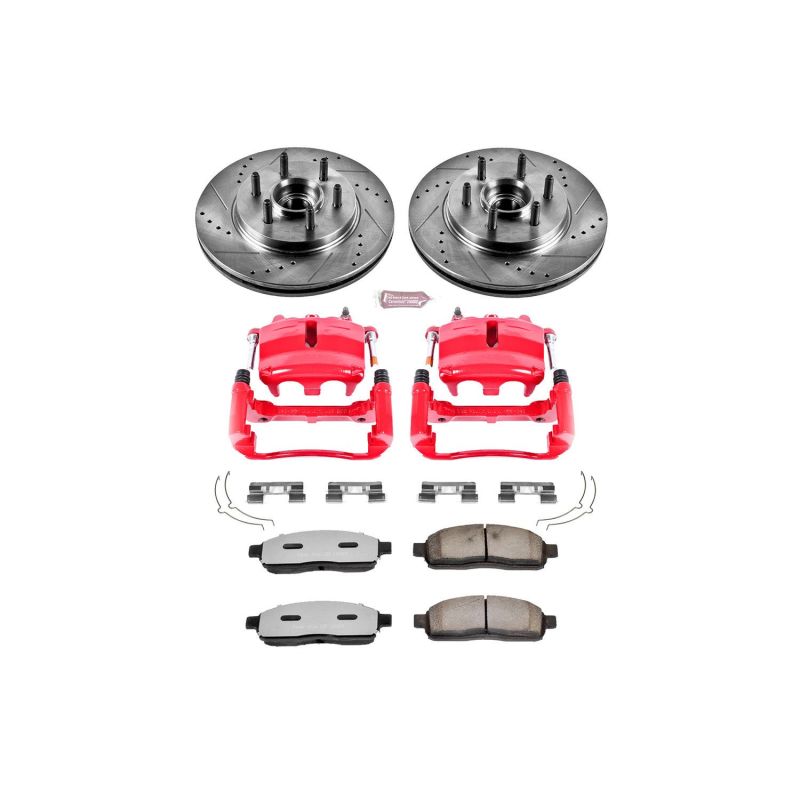 PowerStop Power Stop 2004 Ford F-150 Front Z36 Truck & Tow Kit w/Cals