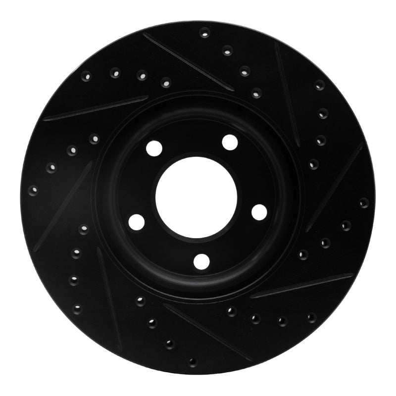 R1 Concepts R1 04-15 Mazda 3 Front Left Drilled & Slotted Black Brake Rotor