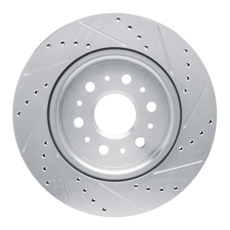 R1 Concepts R1 17-25 Buick Enclave Rear Left Drilled & Slotted Silver Brake Rotor