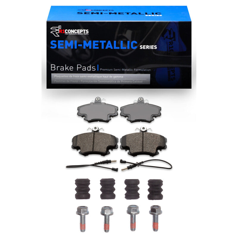 R1 Concepts R1 02-10 Nissan Platina(Mexico) Front Semi Met Pads & Hardware Kit