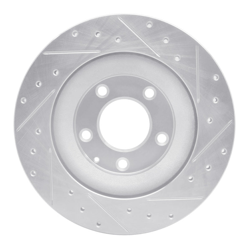R1 Concepts R1 04-11 Mazda RX-8 Rear Left Drilled & Slotted Silver Brake Rotor