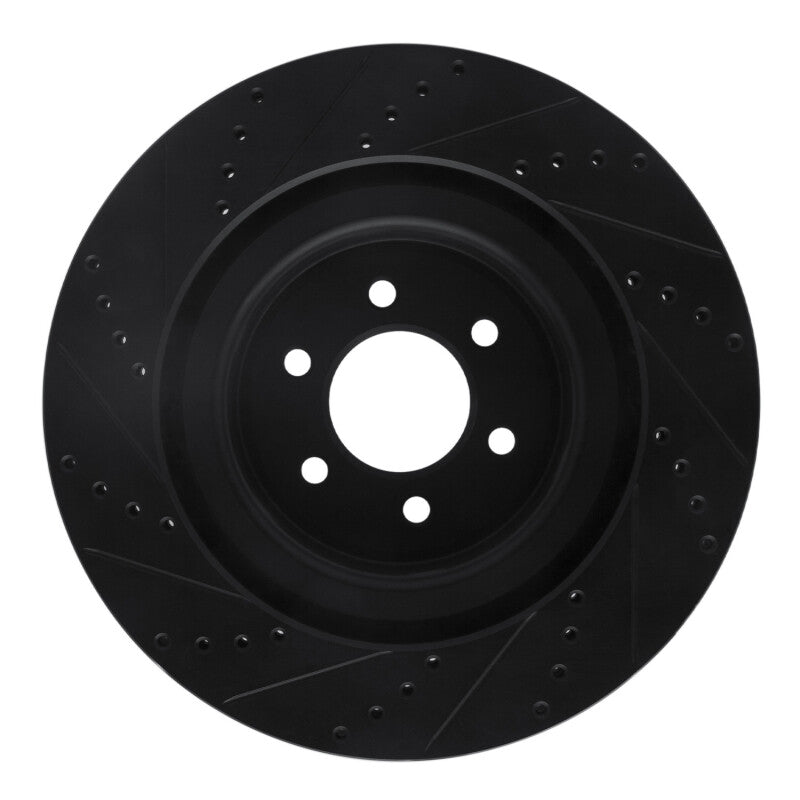 R1 Concepts R1 2003-2017 Dodge Viper Front Right Drilled & Slotted Black Brake Rotor