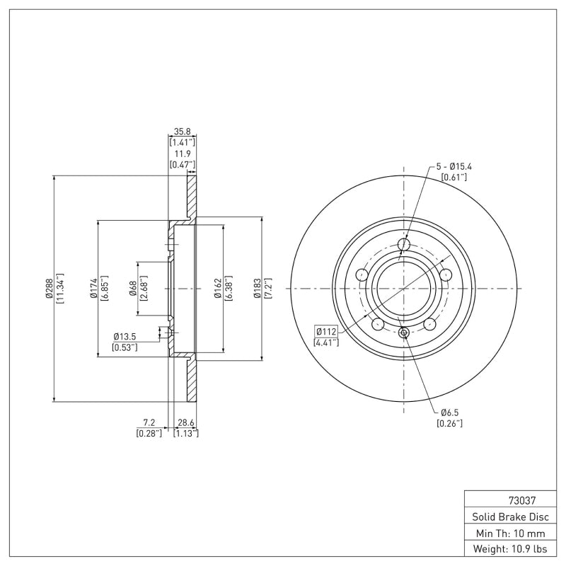 DFC 00-09 Audi A4 (USA/Canada) Rear Brake Rotor